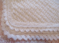 White baby blanket for sale  BOURNEMOUTH