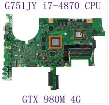 1PCS Used   G751JY Motherboard I7-4860HQ CPU GTX980m 4G Rev2.0 Motherboard #D5 comprar usado  Enviando para Brazil