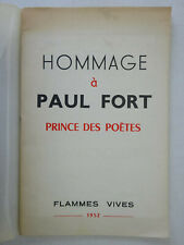 Hommage paul fort d'occasion  Pontoise
