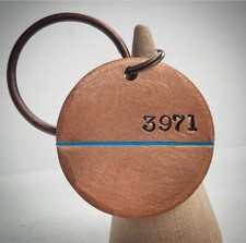 LLAVERO PERSONALIZADO DELGADA LÍNEA AZUL Oficial de Policía Llavero Regalo Único segunda mano  Embacar hacia Mexico