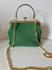 Borsa clutch verde usato  Podenzano