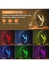 Abajures de mesa modernos, abajur de cabeceira regulável por toque RGB, abajur LED espiral para quarto comprar usado  Enviando para Brazil