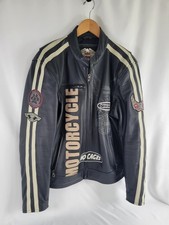 Usado, Jaqueta de couro masculina Arley-Davidson Streetwise sem gaiolas G preta motociclista vintage comprar usado  Enviando para Brazil