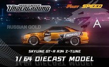 NISSAN Skyline GT-R (R34) - Need for Speed  - russian gold - Fast & Speed 1:64 comprar usado  Enviando para Brazil