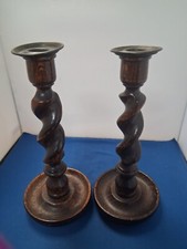 pair wooden barleytwist candlesticks for sale pair wooden barleytwist candlesticks for sale CHICHESTER