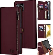 Capa carteira de couro SUANPOT 9 slot para cartão livro zíper para Samsung Galaxy A12 5G comprar usado  Enviando para Brazil