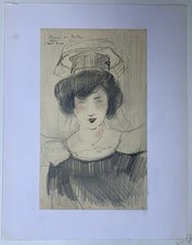 Dessin ancien portrait d'occasion  Paris IX