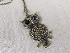 Owl pendant necklace for sale  USA