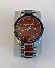 Original Grain masculino clássico 43mm jacarandá relógio cromado com pulseira original sob medida comprar usado  Enviando para Brazil