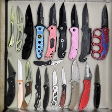 Usado, Lote B 20 facas de bolso TSA confiscadas EDC manual pasta dobrável comprar usado  Enviando para Brazil