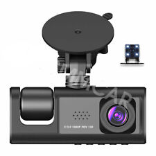 Usado, Gravador de vídeo carro DVR painel câmera G-Sensor 1080P 3 lentes câmera frontal/traseira/interna comprar usado  Enviando para Brazil