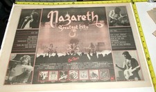 NAZARETH Vintage Álbum de 2 Páginas +Datas da turnê do Reino Unido Anúncio 1975 Greatest Hits Rock comprar usado  Enviando para Brazil