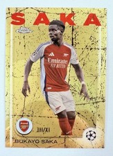 Bukayo Saka 2024-25 Topps Chrom UEFA UCC Roman Numeral III/XI SSP Arsenał na sprzedaż  Wysyłka do Poland