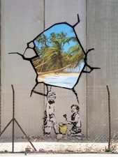 Banksy west bank for sale  Amesbury