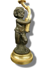 LÂMPADA CLODION FAUN DECORAÇÃO ESTILO LOUIS XVI INÍCIO DE 1900 - BRONZE - FRANCÊS ANTIGO comprar usado  Enviando para Brazil