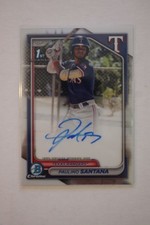 2024 Bowman Chrome - Prospect autógrafos Paulino Santana #CPA-PS (AU, RC)2001 F comprar usado  Enviando para Brazil