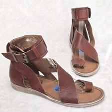 Sandália Free People Feminina 38/7.5 Vale Boot Biqueira Aberta Couro Mogno Gladiador comprar usado  Enviando para Brazil