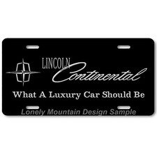 Placa de licença Lincoln Continental inspirada arte em alumínio preto plano novidade comprar usado  Enviando para Brazil