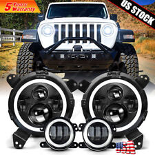 Faróis de LED combo anel halo anel 9" para Jeep Wrangler JL JLU Gladiator 2018-2023 comprar usado  Enviando para Brazil