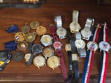 Lote de 20 relojes mecánicos vintage para hombre + 6 medallas vintage de 100+ años - lote de reventa, usado segunda mano  Embacar hacia Argentina