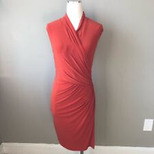 Deslumbrante Lauren Ralph Lauren Burn Laranja Envoltório Drapeado Body con Vestido 2 comprar usado  Enviando para Brazil
