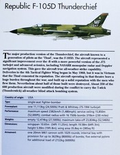 Republic 105 thunderchief for sale  Lone Wolf