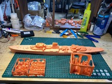 Kits de resina impressos em 3D 1/350 British Leander Cruiser (casco completo/linha d'água)  comprar usado Kits de resina impressos em 3D 1/350 British Leander Cruiser (casco completo/linha d'água)  comprar usado  Enviando para Brazil