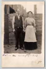 Rppc woman apron for sale  Scotland