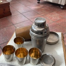 antique glass cocktail shaker for sale  BOLTON