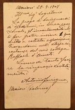 Cartolina autografa antonio usato Cartolina autografa antonio usato  Milano