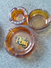 Three glass ashtrays for sale  KIDDERMINSTER