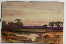 Vintage watercolour figure for sale  UK