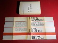 Karl shapiro difesa usato  Bologna