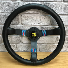 Volante de couro preto genuíno Momo Martini Racing 350mm. REPARADO.  8C comprar usado  Enviando para Brazil