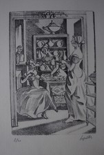 Lithographie scene appartement d'occasion  Schiltigheim
