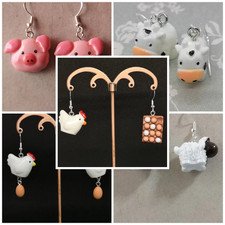 Farm animals earrings for sale  GRANTHAM