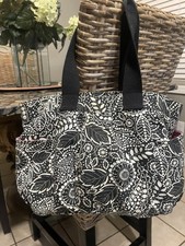 Nova bolsa tote vintage AEROPOSTALE branca preta alça dupla floral comprar usado  Enviando para Brazil