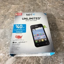 Telefone pré-pago sem fio Net 10 LG Optimus combustível preto NOVO caixa aberta comprar usado  Enviando para Brazil