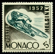 Mônaco 1953 Helsinque Jogos Olímpicos de Verão, Ciclismo, Bicicleta, Esportes, Mi. 461, sem marca de charneira comprar usado  Enviando para Brazil