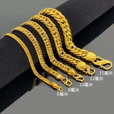 1 peça pulseira masculina imperiosa banhada a ouro pulseira tailandesa corrente de osso de cobra comprar usado  Enviando para Brazil