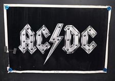 Pôster flocado AC/DC 23" x 34" DEFEITOS RAROS original vintage 965 EUA, usado comprar usado  Enviando para Brazil