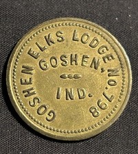 Goshen, IN Elks Lodge 798 Dobry za 25 centów Żeton Elkhart County Indiana na sprzedaż  Wysyłka do Poland