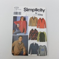 Pulôver Simplicity 5331 6 Easy Tops com capuz padrão de costura unissex tamanhos XS S M comprar usado Pulôver Simplicity 5331 6 Easy Tops com capuz padrão de costura unissex tamanhos XS S M comprar usado  Enviando para Brazil