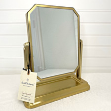 Espelho de vaidade estilo vintage com bandeja latão escovado lareira e mão com magnólia comprar usado  Enviando para Brazil