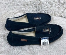 Polo Ralph Lauren Urso de Pelúcia Chinelos de Esqui Masculinos 12 D Sapatos de Camurça Azul NOVO comprar usado  Enviando para Brazil