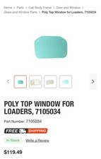 Poly top window for sale  Millington