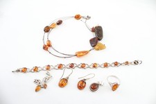 Sterling silver amber for sale  LEEDS