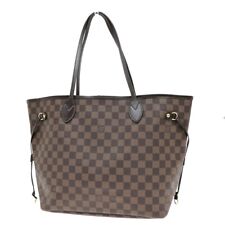 Bolsa tote de ombro Louis Vuitton Neverfull MM couro Damier marrom N51105 13ED784, usado comprar usado  Enviando para Brazil