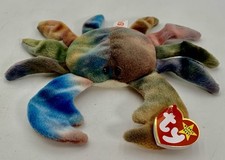 Ty Beanie Babies CLAUDE the Crab RARO aposentado MUITO COLORIDO KR, 9 ERROS, PVC comprar usado  Enviando para Brazil