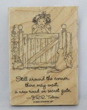 Stampin' Up J.R.R. TOLKIEN Secret Gate QUOTE Carimbo de Borracha de Madeira Fantasia Antiga RARO comprar usado  Enviando para Brazil